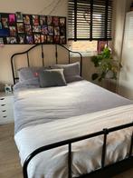 Ikea bedframe 140x200 inclusief lattenbodem, Huis en Inrichting, Slaapkamer | Bedden, Gebruikt, Zwart, Tweepersoons, 200 cm