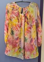 Sao Paulo kleurrijke plissé blouse tuniek – maat L art 49375, Maat 38/40 (M), ., Ophalen of Verzenden, Zo goed als nieuw
