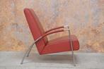 ZGANieuw rode leren Harvink de Club design fauteuil, Harvink, Harvink, Design, 75 tot 100 cm