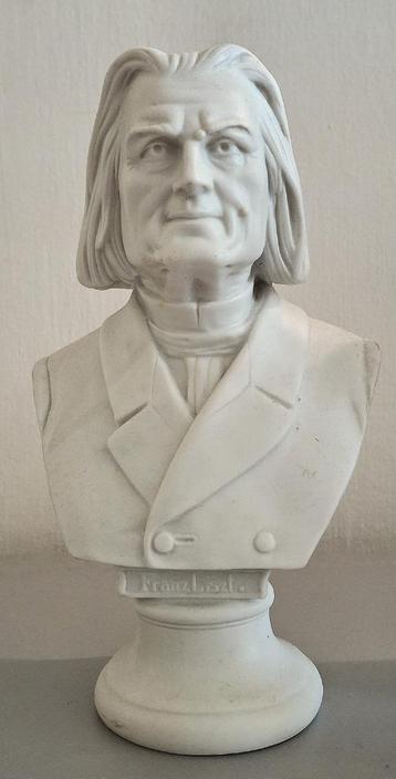 Franz Liszt beeld buste gips porselein(?) 20cm beschikbaar voor biedingen