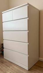 Witte IKEA Malm ladekast met 6 lades, Ophalen, Overige materialen, Gebruikt, 5 laden of meer