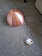 Prachtige koperen halve bol lamp. Witte binnenkant, Ophalen, Modern warm industrieel, Zo goed als nieuw, Metaal
