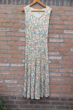 REAL VINTAGE 90's Crème gebloemde maxi jurk Maat L / 40, Maat 38/40 (M), Beige, Ophalen of Verzenden, Zo goed als nieuw