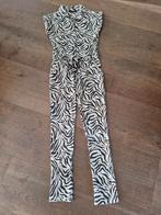 Jumpsuit maat 140! Beige/zwart. Zebraprint., Meisje, Ophalen of Verzenden, Broek, Zo goed als nieuw