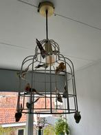 Zelfgemaakte vogeltjes hanglamp, wit met gouden pendel., Gebruikt, Ophalen of Verzenden
