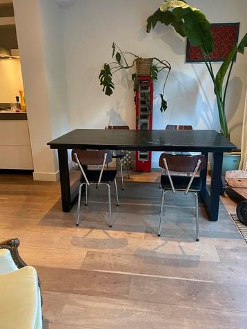 Tafel 90x180 cm - Eettafel zwart marmer beschikbaar voor biedingen