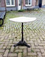 Bistro tafel, marmer, gietijzer, Ophalen, Zo goed als nieuw, Rond, Metaal