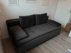 Grijze Slaapbank met Opbergruimte, Ophalen, Gebruikt, Zwart, Tweepersoons