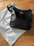 Crossbody Longchamp tas croco leer., Ophalen of Verzenden, Zo goed als nieuw, Zwart, Leer