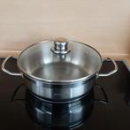 Lage kookpan 3liter inductie, Ophalen of Verzenden, Zo goed als nieuw, Rvs, Kookpan of Snelkookpan