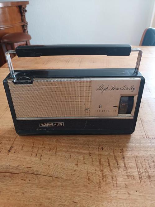 Vintage draagbare Hacasonic de Luxe Transistorradio, Audio, Tv en Foto, Radio's, Gebruikt, Transistorradio, Ophalen of Verzenden