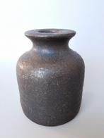 Keramiek vaas zwart blauwe glazuren gemerkt Mobach, Verzenden