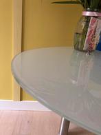 Glazen bureau, Huis en Inrichting, Tafels | Eettafels, Ophalen, Zo goed als nieuw, Rechthoekig, 50 tot 100 cm