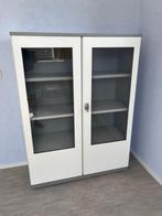 2x Vintage Gispen metalen industrieel archiefkasten jaren 60, Ophalen, Gebruikt, 100 tot 150 cm, 50 tot 100 cm