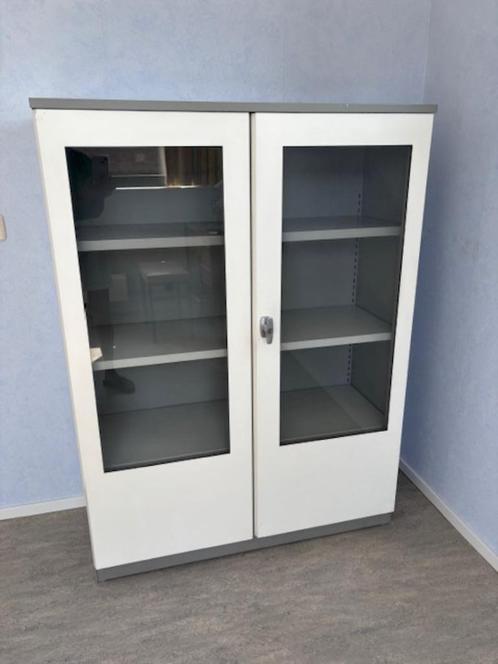 2x Vintage Gispen metalen industrieel archiefkasten jaren 60, Huis en Inrichting, Kasten | Roldeurkasten en Archiefkasten, Gebruikt
