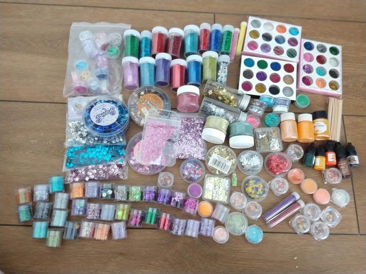 Epoxy materialen mica poeder pigment glitters resin, Hobby en Vrije tijd, Overige Hobby en Vrije tijd, Gebruikt, Ophalen of Verzenden