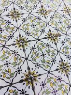 30 antieke wandtegels 13x13cm groen paars geel, Antiek en Kunst, Ophalen of Verzenden