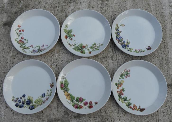Marjolein Bastin Bosvruchten  Ontbijtborden Melkkan Soepkom, Huis en Inrichting, Keuken | Servies, Nieuw, Overige stijlen, Porselein