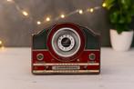 Retro radio blik – Vintage bewaarblik met klok design, Ophalen of Verzenden, Nieuw, Overige