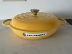 Le creuset 30 cm campagnard, camomille geel, nieuw, ZELDZAAM, Gietijzer, Nieuw, Ophalen of Verzenden, Keramische plaat