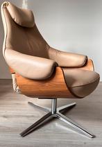Leolux Cream design fauteuil, Huis en Inrichting, Fauteuils, Ophalen, Zo goed als nieuw, 75 tot 100 cm, Leer
