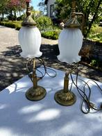 Schemerlampjes. Twee stuks, Huis en Inrichting, Lampen | Tafellampen, Antiek, Gebruikt, Ophalen of Verzenden, Glas