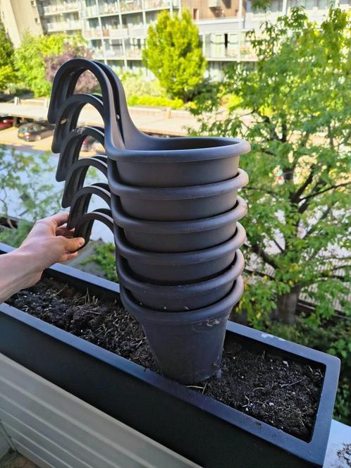 Bloemenpotten balkonbakken, Tuin en Terras, Bloempotten, Zo goed als nieuw, Kunststof, Balkon, Tuin, Minder dan 40 cm, Minder dan 25 cm