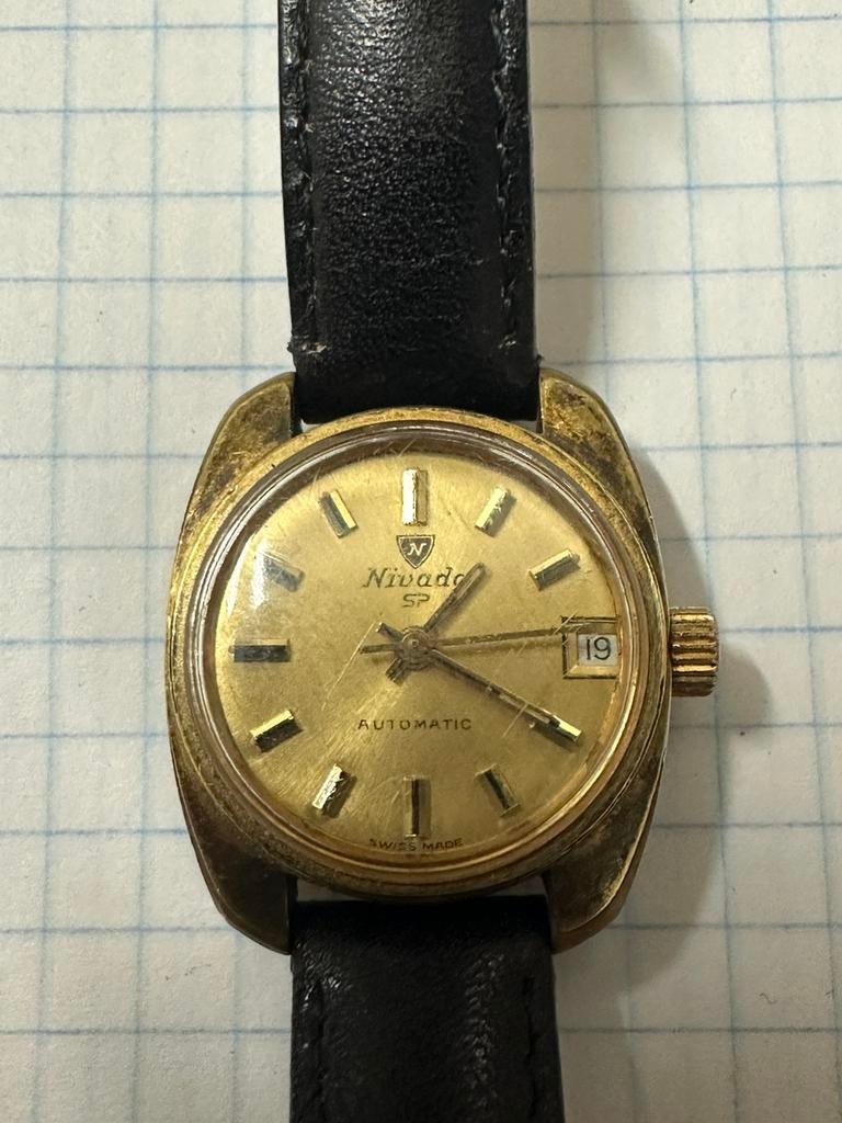Nivada Sp .Automatic, Overige merken, Staal, Polshorloge, Verguld