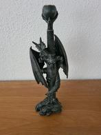 Draken Kandelaar - Fantasie Decoratie, Huis en Inrichting, Woonaccessoires | Kandelaars en Kaarsen, Grijs, Ophalen of Verzenden