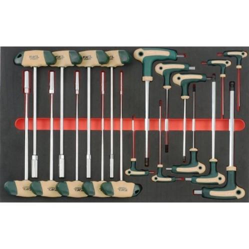 Dopsleutel en kogelinbus sleutelset 19-delig Force, Auto diversen, Autogereedschap, Nieuw, Verzenden