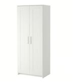 BRIMNES Wardrobe Closet, Ophalen, 100 tot 150 cm, 50 tot 100 cm, Zo goed als nieuw