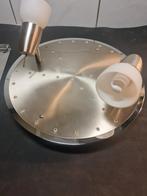 Prachtig aparte rvs plafonnière., Ophalen of Verzenden, Zo goed als nieuw