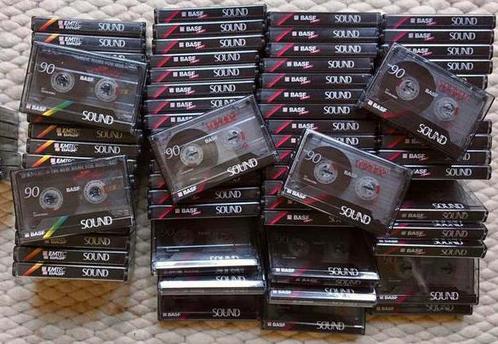 Onbeschreven BASF Sound I 90 ZGAN cassettebandjes EMTEC C90, Cd's en Dvd's, Cassettebandjes, Zo goed als nieuw, Voorbespeeld, 26 bandjes of meer