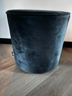 Woood Sara Velvet Poef - Grijs, Minder dan 50 cm, Rond, Nieuw, Ophalen of Verzenden