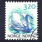 vogel zwaan Noorwegen 1990 stempel gebruikt, Verzenden, Gestempeld, Dier of Natuur