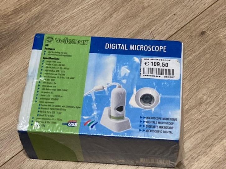 Velleman digitale USB microscoop 50-200 - NIEUW in doos, Audio, Tv en Foto, Optische apparatuur | Microscopen, Nieuw, Minder dan 400x