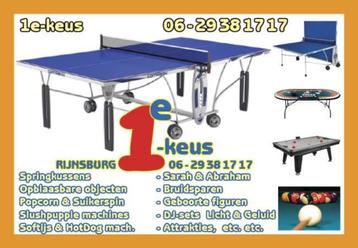 Wedstrijd TAFELTENNISTAFELS goedkoop huren compleet, outdoor