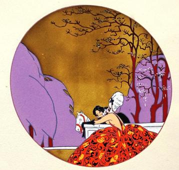 Heures Galantes [c1925] 4 ill. Pochoir Guinegault Art Deco beschikbaar voor biedingen