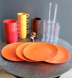 Vintage Retro melanine kampeer vakantie 20 delig servies, Caravans en Kamperen, Ophalen of Verzenden, Gebruikt