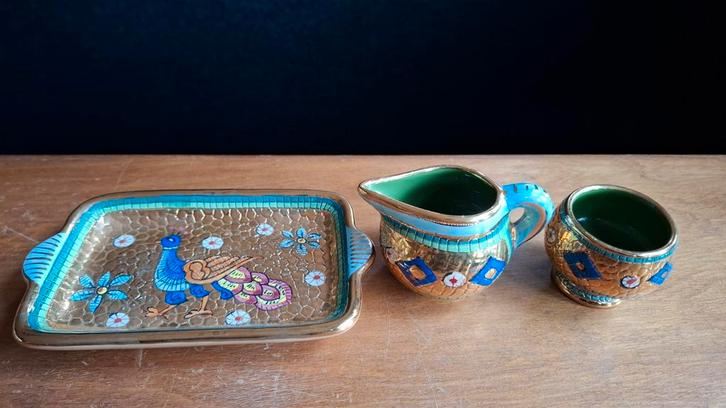 Set ceramiche d'arte Mario Sambuco porselein Italië, Verzamelen, Porselein, Kristal en Bestek, Nieuw, Kop en/of schotel, Porselein