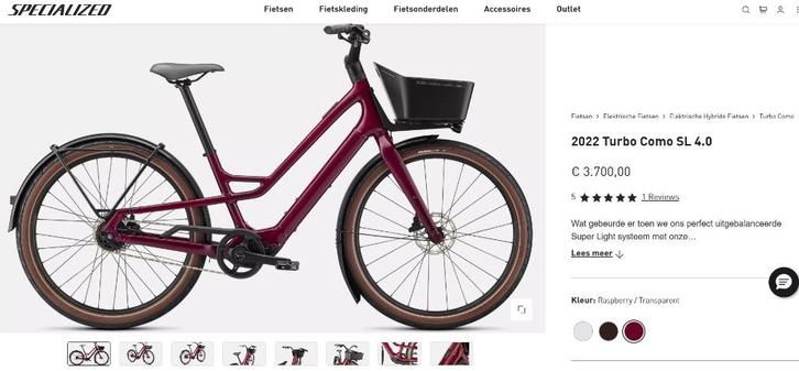 Turbo Como SL 4.0  Z.G.A.N., Fietsen en Brommers, Elektrische fietsen, Zo goed als nieuw, Overige merken, 55 tot 59 cm, 50 km per accu of meer