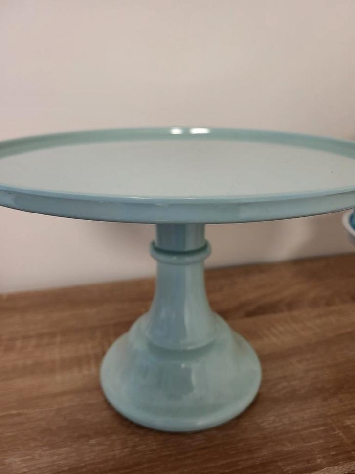 Taartplateau / Standaard - 30cm, Huis en Inrichting, Woonaccessoires | Dienbladen, Zo goed als nieuw, Overige materialen, Rond