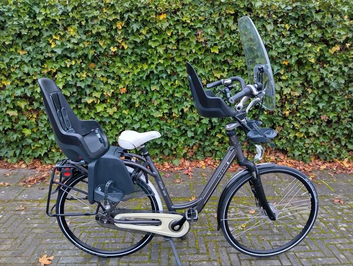 Sparta Amazone, Moederfiets / Mamafiets met 2 fietszitjes, Fietsen en Brommers, Fietsen | Dames | Moederfietsen, Gebruikt, Sparta