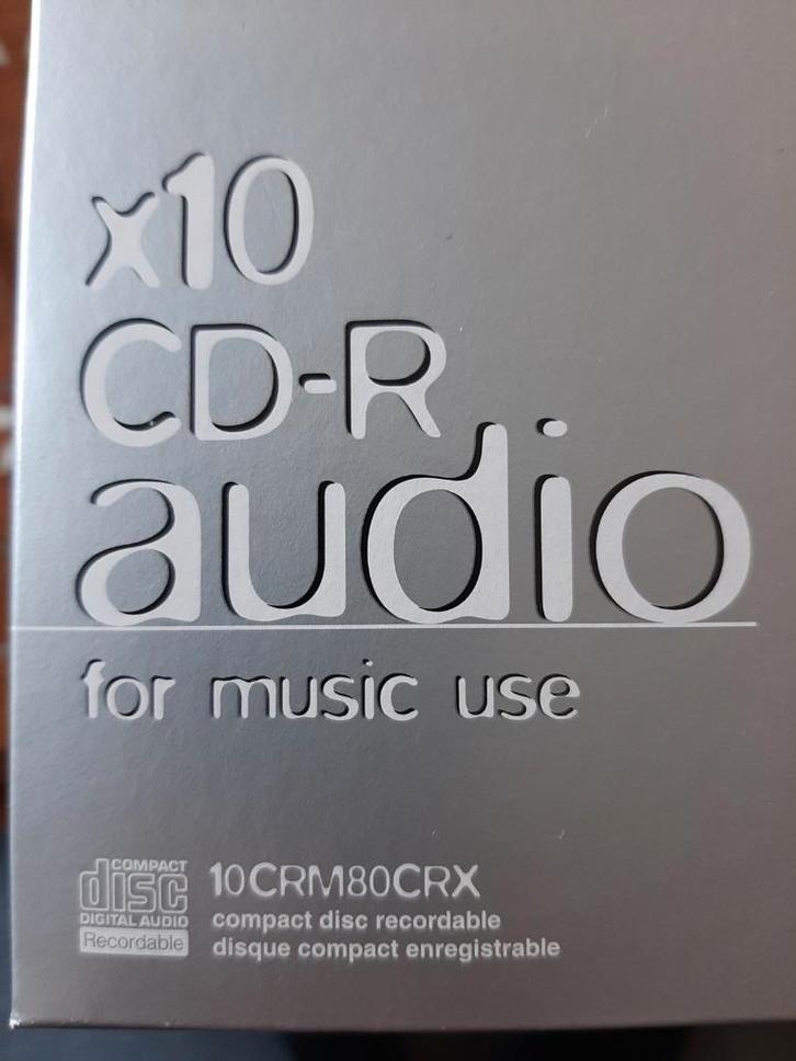 Sony CRM80CRX 10 CD-R Audio Colour mix 80 min., Computers en Software, Beschrijfbare discs, Nieuw, Cd, Ophalen