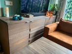 3-delige massief houten tv-meubel, koffie- en bijzettafel, Huis en Inrichting, Complete inboedels, Ophalen