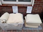 Dekbedden en onderdekens van echt casmir wol, Huis en Inrichting, Slaapkamer | Beddengoed, Ophalen, Gebruikt, Eenpersoons, Wit