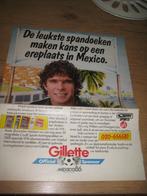 blad reclame actie wk mexico 1986 met v hanegem (gilette), Verzamelen, Ophalen of Verzenden, Zo goed als nieuw, Feyenoord, Overige typen