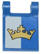 Lego Castle Vlag 2x2 Blauw Square with Gold Crown on Blue, Kinderen en Baby's, Speelgoed | Duplo en Lego, Ophalen of Verzenden