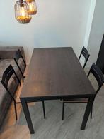 Ikea extendable dining table and 4 chairs, Ophalen, Zo goed als nieuw