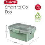 Curver smart to go eco lunchbox 1,2l + bestekset + sauscup, Ophalen of Verzenden, Nieuw